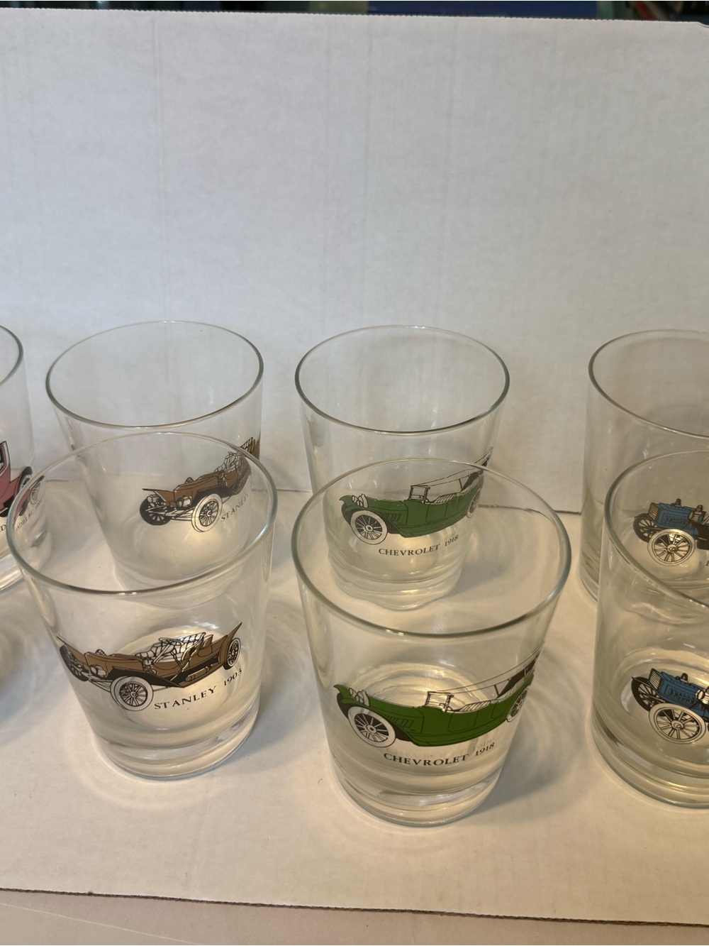 8 Vintage Automobile glasses.